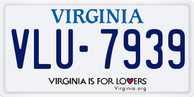 VA license plate VLU7939