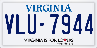 VA license plate VLU7944