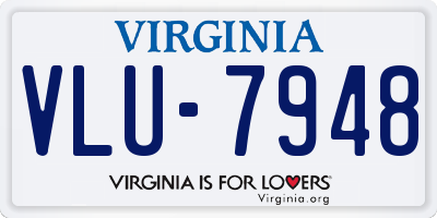 VA license plate VLU7948