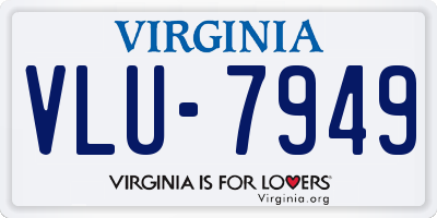 VA license plate VLU7949