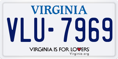 VA license plate VLU7969