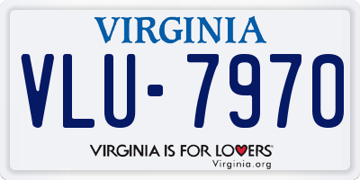 VA license plate VLU7970