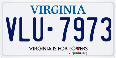 VA license plate VLU7973