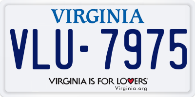 VA license plate VLU7975
