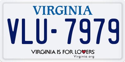 VA license plate VLU7979