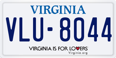 VA license plate VLU8044