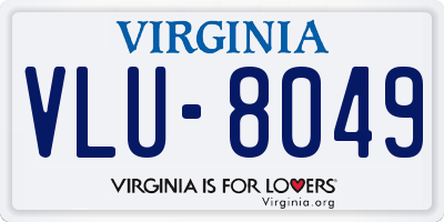 VA license plate VLU8049