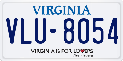 VA license plate VLU8054