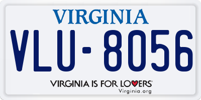 VA license plate VLU8056