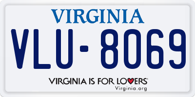 VA license plate VLU8069