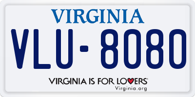 VA license plate VLU8080