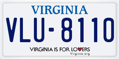 VA license plate VLU8110