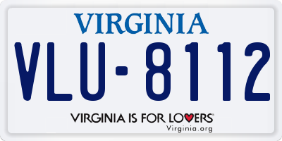 VA license plate VLU8112