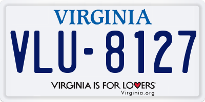 VA license plate VLU8127