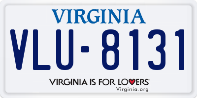 VA license plate VLU8131