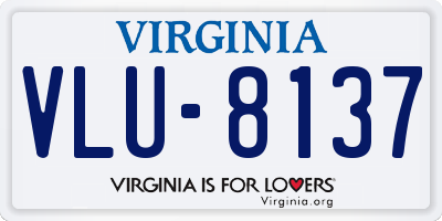 VA license plate VLU8137