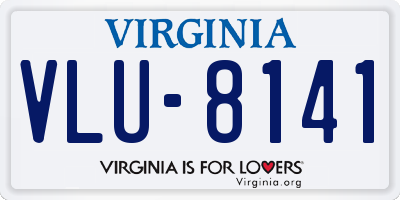 VA license plate VLU8141