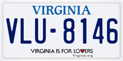 VA license plate VLU8146