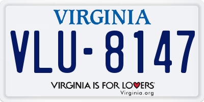 VA license plate VLU8147