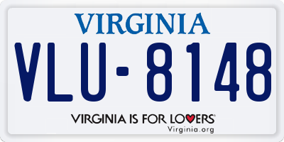 VA license plate VLU8148