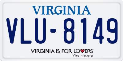 VA license plate VLU8149