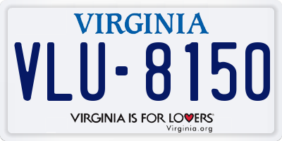 VA license plate VLU8150