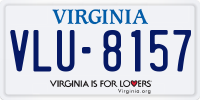 VA license plate VLU8157