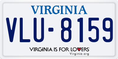 VA license plate VLU8159