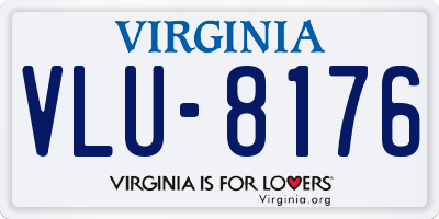 VA license plate VLU8176