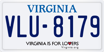 VA license plate VLU8179
