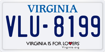 VA license plate VLU8199