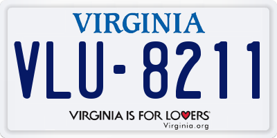 VA license plate VLU8211