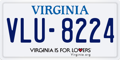 VA license plate VLU8224