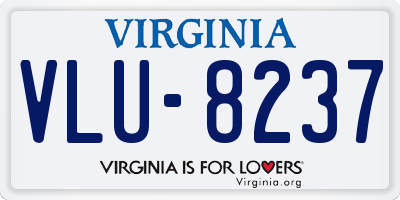 VA license plate VLU8237