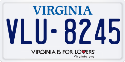 VA license plate VLU8245