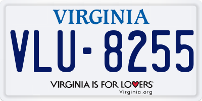 VA license plate VLU8255