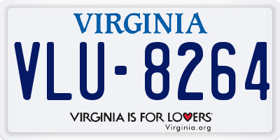 VA license plate VLU8264