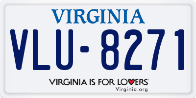 VA license plate VLU8271