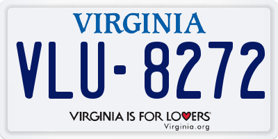 VA license plate VLU8272