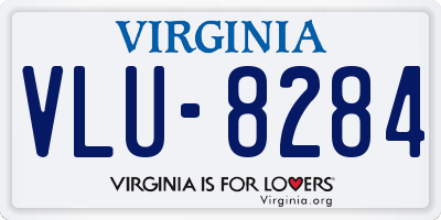 VA license plate VLU8284