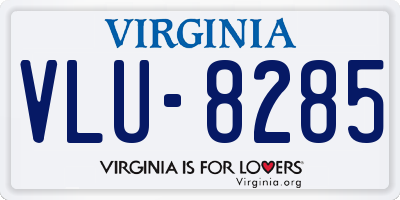 VA license plate VLU8285