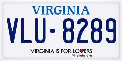 VA license plate VLU8289