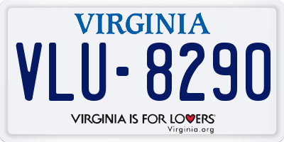 VA license plate VLU8290