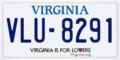 VA license plate VLU8291