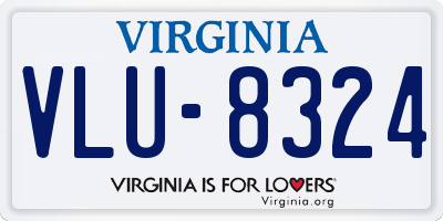 VA license plate VLU8324