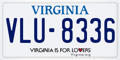 VA license plate VLU8336