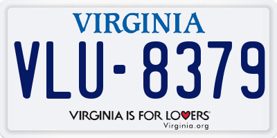 VA license plate VLU8379
