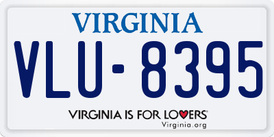 VA license plate VLU8395