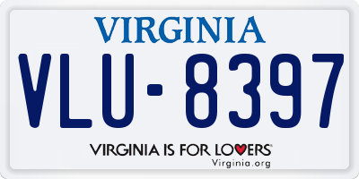 VA license plate VLU8397