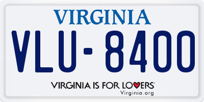 VA license plate VLU8400